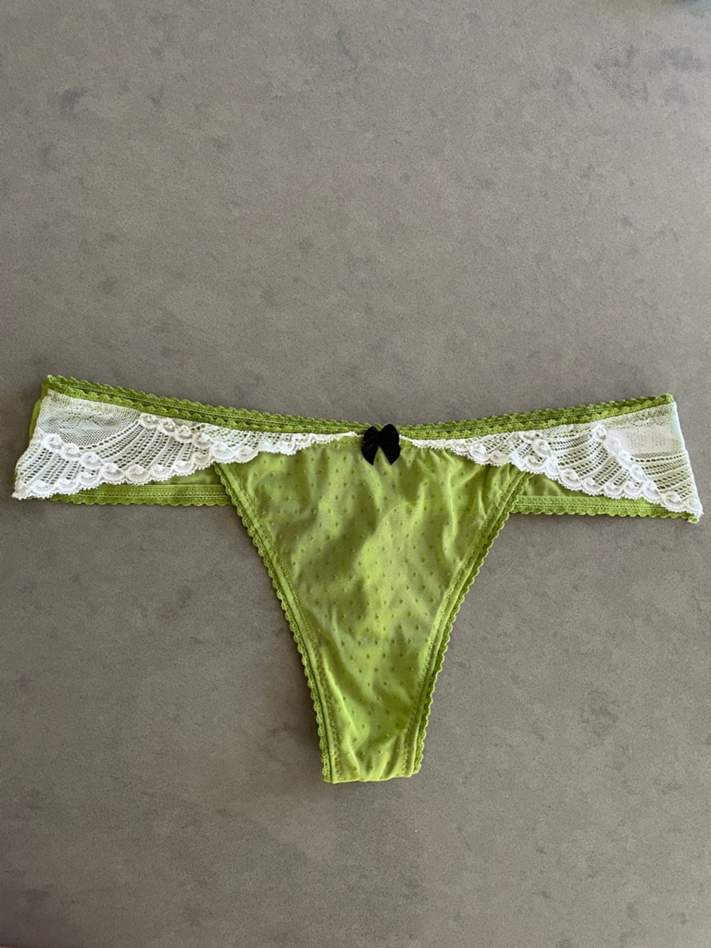 NWOT Sheer Green Thong